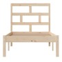 Estructura de cama individual pequeña madera maciza 75x190 cm de , Camas y somieres - Ref: Foro24-3101178, Precio: 83,01 €, D...