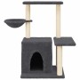 Rascador para gatos con postes de sisal gris oscuro 83 cm en Mobiliario para gatos | Comprar online en Foru.es