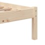 Estructura de cama individual pequeña madera maciza 75x190 cm de , Camas y somieres - Ref: Foro24-3101178, Precio: 83,01 €, D...