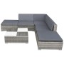 Set de muebles de jardín 6 pzas y cojines ratán sintético gris de vidaXL, Conjuntos de jardín - Ref: Foro24-42737, Precio: 58...