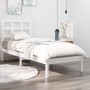 Estructura de cama madera maciza individual blanco 75x190 cm de , Camas y somieres - Ref: Foro24-3105431, Precio: 93,61 €, De...