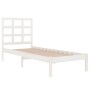 Estructura de cama madera maciza individual blanco 75x190 cm de , Camas y somieres - Ref: Foro24-3105431, Precio: 93,61 €, De...