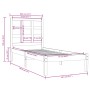 Estructura de cama madera maciza individual blanco 75x190 cm de , Camas y somieres - Ref: Foro24-3105431, Precio: 93,61 €, De...