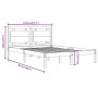 Estructura de cama de madera maciza blanca 140x200 cm de , Camas y somieres - Ref: Foro24-3105536, Precio: 143,07 €, Descuent...