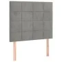 Headboards 2 units of light gray velvet 80x5x78/88 cm by , Headboards and footboards - Ref: Foro24-3116362, Price: 73,23 €, D...