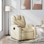Sillón reclinable de tela color crema en Sillones | Comprar online en Foru.es