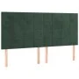 Kopfteile 4 Einheiten aus dunkelgrünem Samt 90x5x78/88 cm von , Kopf- und Fußteile - Ref: Foro24-3116395, Preis: 134,95 €, Ra...