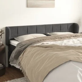 Kopfteil aus dunkelgrauem Samt, 163 x 23 x 78/88 cm von , Kopf- und Fußteile - Ref: Foro24-3117199, Preis: 79,93 €, Rabatt: %