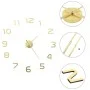 Reloj de pared 3D con diseño moderno 100 cm XXL dorado de vidaXL, Relojes de pared - Ref: Foro24-50640, Precio: 21,94 €, Desc...