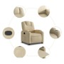 Sillón reclinable de tela color crema en Sillones | Comprar online en Foru.es