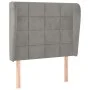 Headboard with light gray velvet ears 83x23x118/128 cm by , Headboards and footboards - Ref: Foro24-3117986, Price: 87,36 €, ...