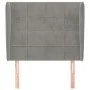 Headboard with light gray velvet ears 83x23x118/128 cm by , Headboards and footboards - Ref: Foro24-3117986, Price: 87,36 €, ...