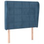 Cabecero con orejas de terciopelo azul oscuro 83x23x118/128 cm de , Cabeceros y pies de cama - Ref: Foro24-3117990, Precio: 7...