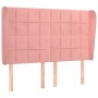 Cabecero con orejas de terciopelo rosa 147x23x118/128 cm de , Cabeceros y pies de cama - Ref: Foro24-3118009, Precio: 117,56 ...