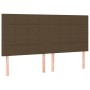 Cabecero con luces LED tela marrón oscuro 200x5x118/128 cm de , Cabeceros y pies de cama - Ref: Foro24-3122449, Precio: 119,2...
