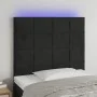 Black velvet headboard with LED lights 80x5x118/128 cm by , Headboards and footboards - Ref: Foro24-3122456, Price: 75,44 €, ...