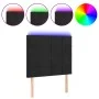 Black velvet headboard with LED lights 80x5x118/128 cm by , Headboards and footboards - Ref: Foro24-3122456, Price: 75,44 €, ...