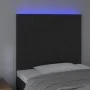 Black velvet headboard with LED lights 80x5x118/128 cm by , Headboards and footboards - Ref: Foro24-3122456, Price: 75,44 €, ...