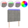 Cabecero con luces LED terciopelo gris claro 80x5x118/128 cm de , Cabeceros y pies de cama - Ref: Foro24-3122454, Precio: 67,...