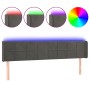 Cabecero con LED de terciopelo gris oscuro 163x16x78/88 cm de , Cabeceros y pies de cama - Ref: Foro24-3123291, Precio: 79,86...