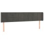 Cabecero con LED de terciopelo gris oscuro 163x16x78/88 cm de , Cabeceros y pies de cama - Ref: Foro24-3123291, Precio: 79,86...