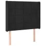 Black velvet headboard with LED 83x16x118/128 cm by , Headboards and footboards - Ref: Foro24-3124080, Price: 89,07 €, Discou...