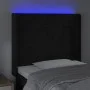 Black velvet headboard with LED 83x16x118/128 cm by , Headboards and footboards - Ref: Foro24-3124080, Price: 89,07 €, Discou...