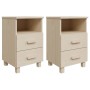 Mesitas noche 2 uds HAMAR pino macizo marrón miel 40x35x62 cm de vidaXL, Mesitas de noche - Ref: Foro24-340416, Precio: 123,0...
