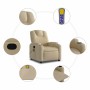 Sillón reclinable de masaje de tela color crema en Sillones | Comprar online en Foru.es