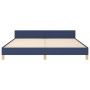 Estructura de cama con cabecero de tela azul 160x200 cm de , Camas y somieres - Ref: Foro24-3125071, Precio: 218,94 €, Descue...