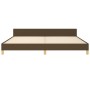 Estructura de cama con cabecero de tela marrón oscuro 200x200cm de , Camas y somieres - Ref: Foro24-3125084, Precio: 237,03 €...