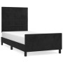 Estructura de cama con cabecero de terciopelo negro 80x200 cm de , Camas y somieres - Ref: Foro24-3125723, Precio: 138,48 €, ...