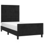 Estructura de cama con cabecero de terciopelo negro 80x200 cm de , Camas y somieres - Ref: Foro24-3125723, Precio: 138,48 €, ...