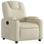Sillón reclinable de piel sintética color crema en Sillones | Comprar online en Foru.es