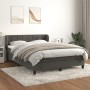 Cama box spring con colchón terciopelo gris oscuro 140x190 cm de , Camas y somieres - Ref: Foro24-3127488, Precio: 431,10 €, ...