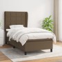 Cama box spring con colchón tela marrón oscuro 100x200 cm de , Camas y somieres - Ref: Foro24-3127944, Precio: 369,35 €, Desc...