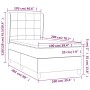 Cama box spring con colchón tela marrón oscuro 100x200 cm de , Camas y somieres - Ref: Foro24-3127944, Precio: 369,35 €, Desc...