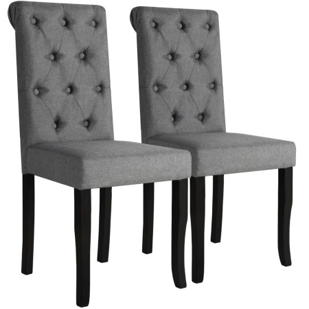 Sillas de comedor 2 unidades tela gris oscuro de vidaXL, Sillas de comedor - Ref: Foro24-245514, Precio: 168,17 €, Descuento: %