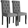 Sillas de comedor 2 unidades tela gris oscuro de vidaXL, Sillas de comedor - Ref: Foro24-245514, Precio: 168,17 €, Descuento: %