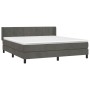 Cama box spring con colchón terciopelo gris oscuro 160x200 cm de , Camas y somieres - Ref: Foro24-3130968, Precio: 489,63 €, ...