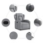 Sillón reclinable de tela gris claro en Sillones | Comprar online en Foru.es
