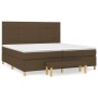 Cama box spring con colchón tela marrón oscuro 200x200 cm de , Camas y somieres - Ref: Foro24-3137184, Precio: 728,63 €, Desc...