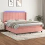 Boxspringbett mit Matratze und LED-Rosa-Samt 160x200 cm von , Betten und Lattenroste - Ref: Foro24-3139576, Preis: 544,10 €, ...