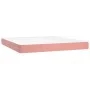 Boxspringbett mit Matratze und LED-Rosa-Samt 160x200 cm von , Betten und Lattenroste - Ref: Foro24-3139576, Preis: 544,10 €, ...