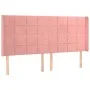 Boxspringbett mit Matratze und LED-Rosa-Samt 160x200 cm von , Betten und Lattenroste - Ref: Foro24-3139576, Preis: 544,10 €, ...