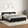 Box spring bed with black velvet mattress 160x200 cm by , Beds and slatted bases - Ref: Foro24-3141313, Price: 486,38 €, Disc...