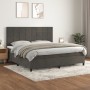 Cama box spring con colchón terciopelo gris oscuro 200x200 cm de , Camas y somieres - Ref: Foro24-3143044, Precio: 614,61 €, ...