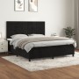 Cama box spring con colchón terciopelo negro 160x200 cm de , Camas y somieres - Ref: Foro24-3143033, Precio: 557,87 €, Descue...