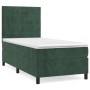 Cama box spring con colchón terciopelo verde oscuro 90x190 cm de , Camas y somieres - Ref: Foro24-3142998, Precio: 317,13 €, ...