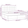 Cama box spring con colchón terciopelo gris claro 160x200 cm de , Camas y somieres - Ref: Foro24-3143031, Precio: 540,11 €, D...